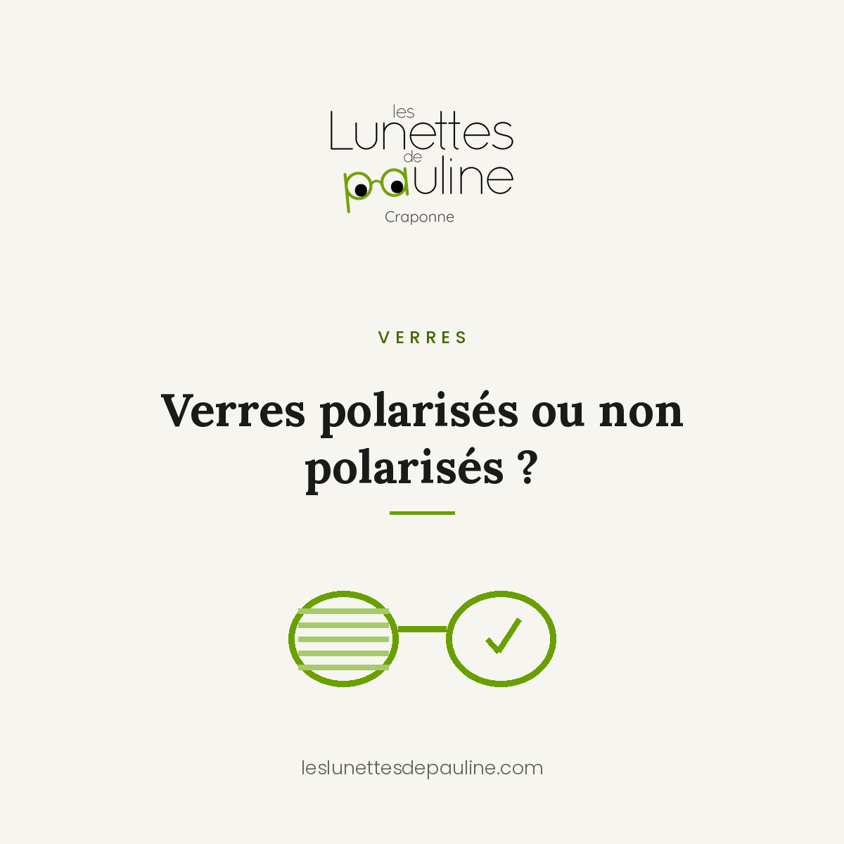 Verres polarisés ou non polarisés, illustration comparant un verre ébloui et un verre polarisé qui a coupé la réverbération