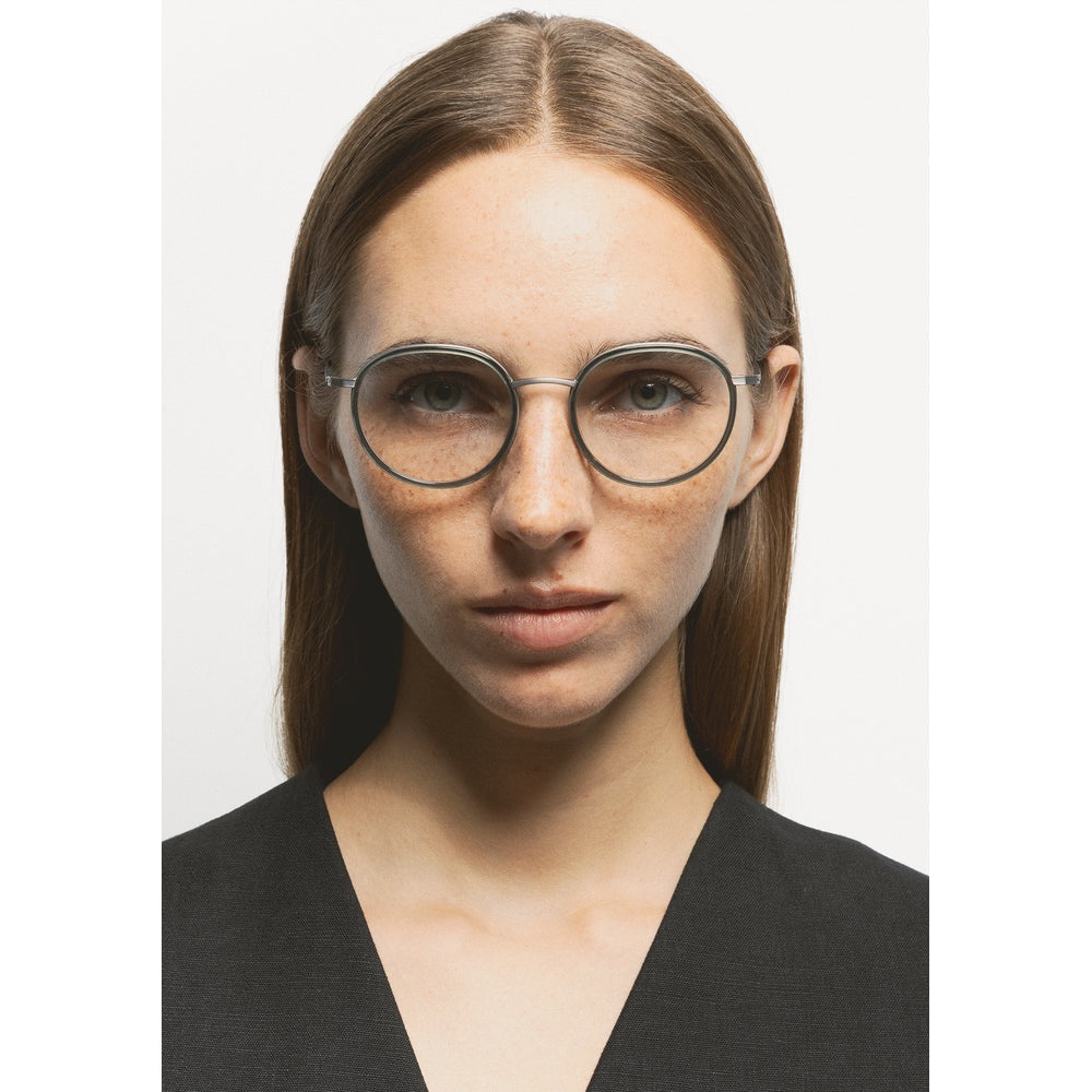 Kaleos Meacham Titane Kaki Cristal 03 portée - Les Lunettes de Pauline