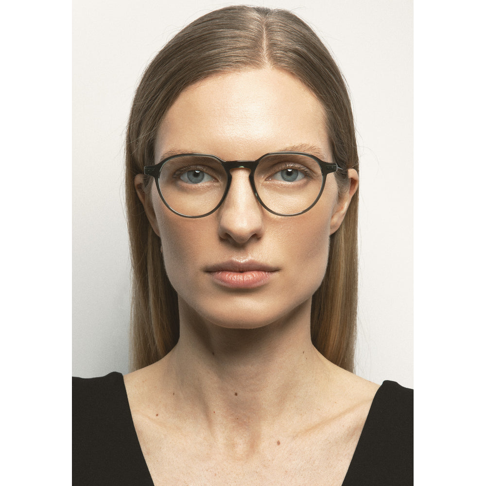 Kaleos Harper M Kaki Cristal 04 portée - Les Lunettes de Pauline