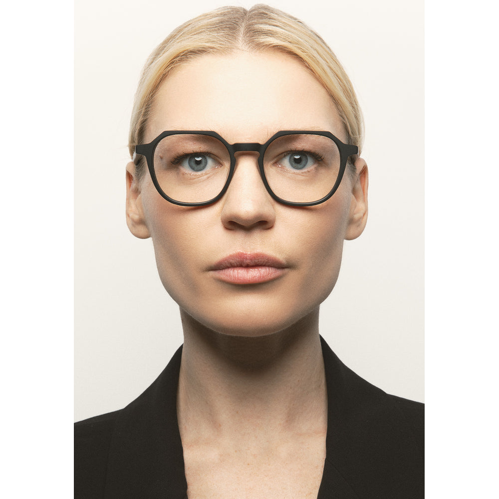 Kaleos Delacorte M Noir Mat 01 portée - Les Lunettes de Pauline