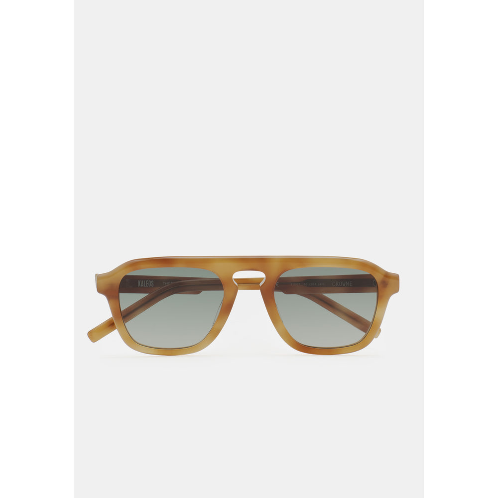 Kaleos Crowne Havane Ambré 04 de face - Les Lunettes de Pauline