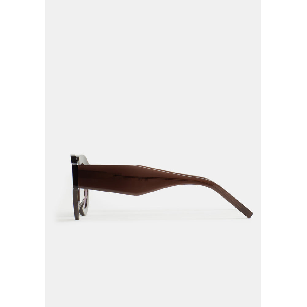 Kaleos Travers Marron Laiteux 02 vue de profil - Les Lunettes de Pauline