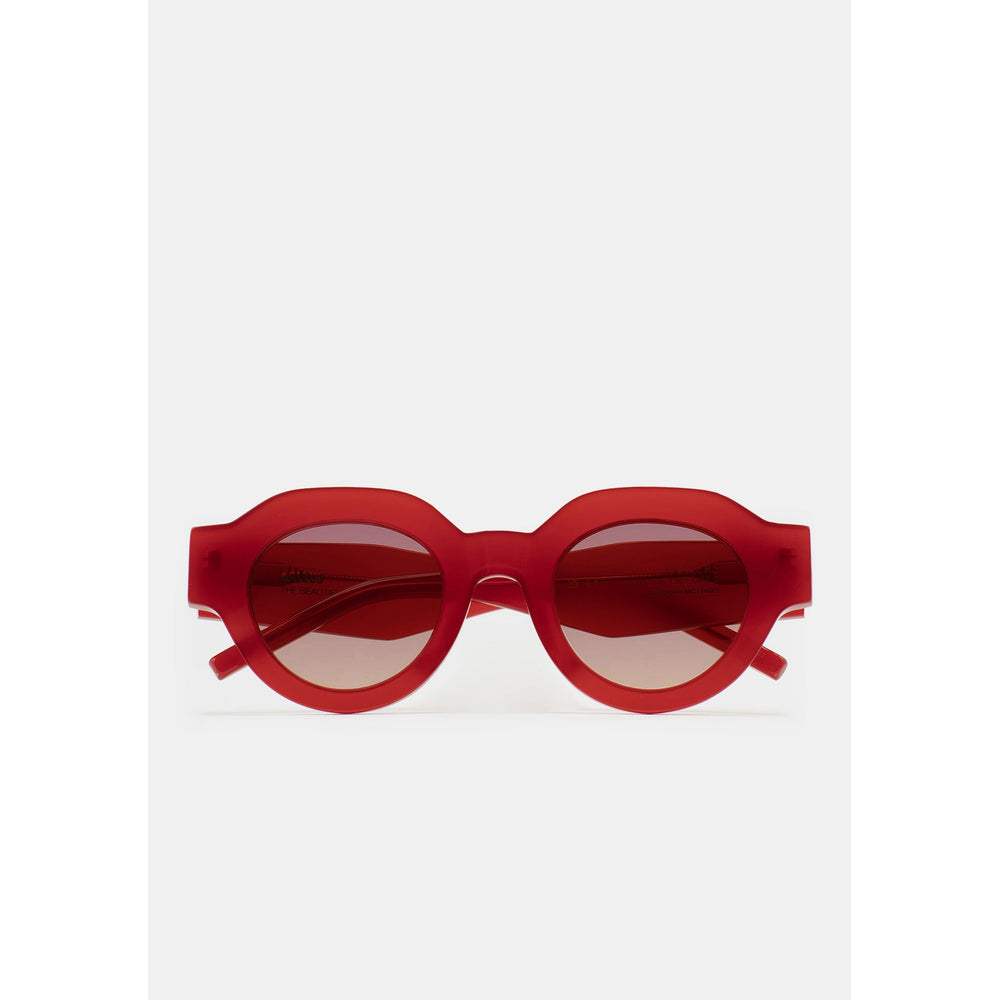Kaleos Travers Rouge Laiteux 03 de face - Les Lunettes de Pauline