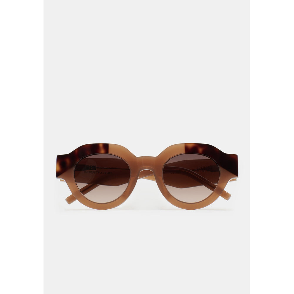 Kaleos Travers Marron Laiteux 04 de face - Les Lunettes de Pauline