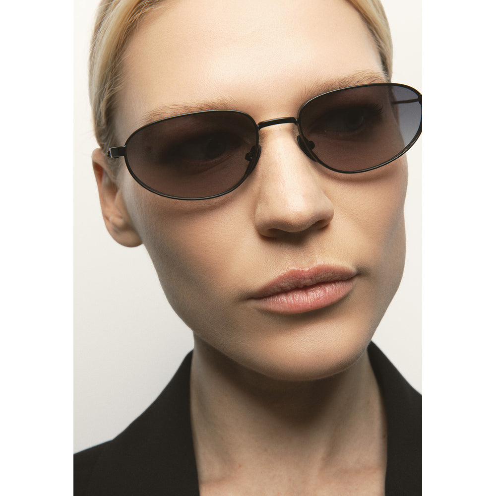 Kaleos Deboer Noir Mat 01 portée, trois-quarts - Les Lunettes de Pauline
