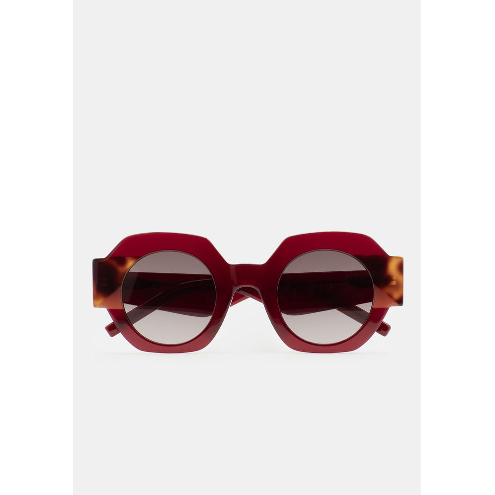Kaleos Gun Cerise Laiteux 03 de face - Les Lunettes de Pauline
