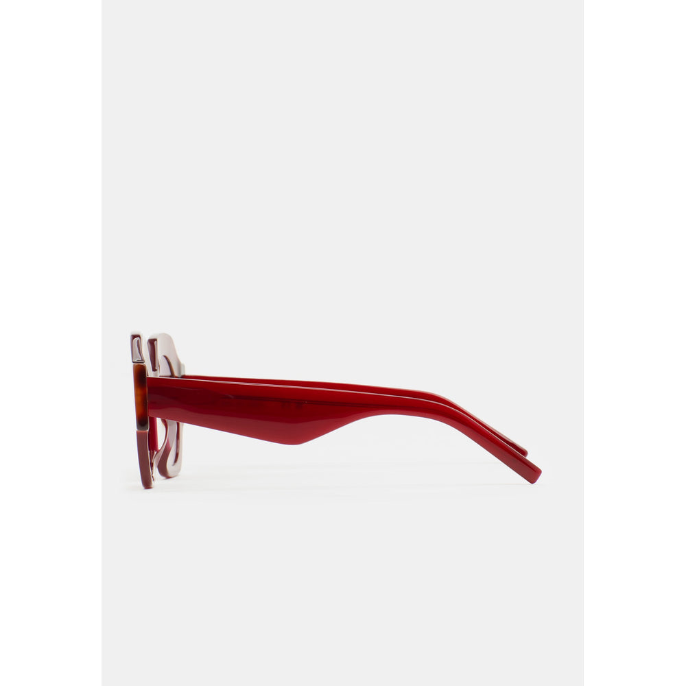 Kaleos Gun Cerise Laiteux 03 vue de profil - Les Lunettes de Pauline