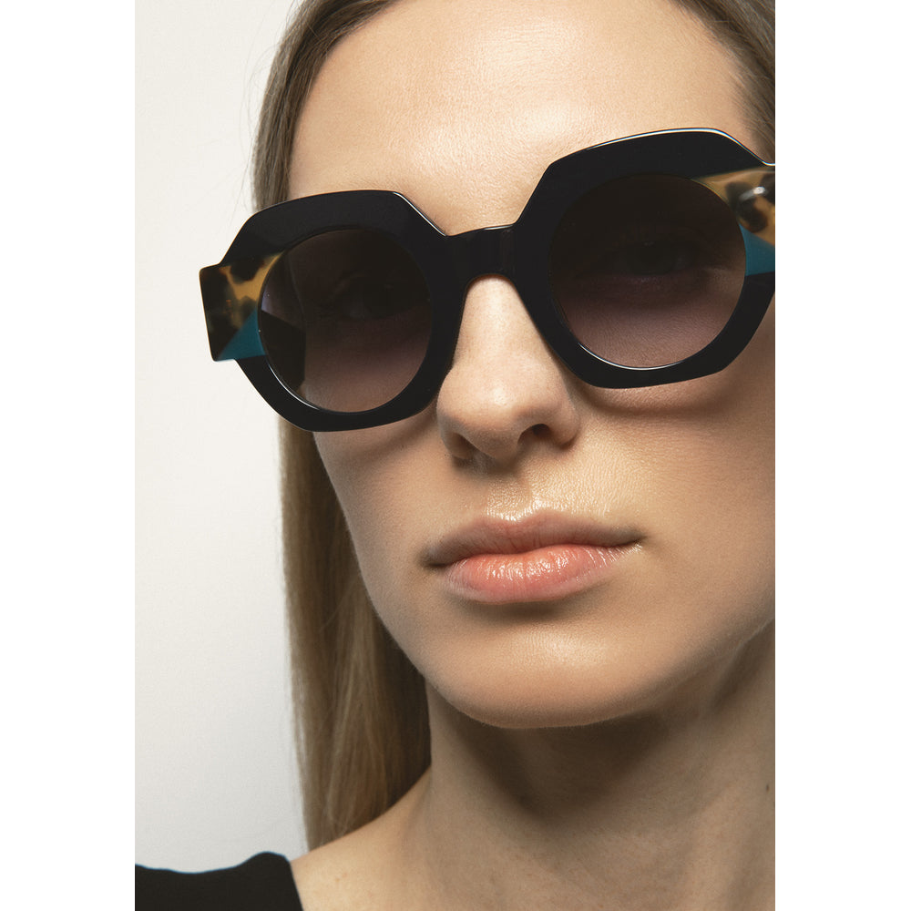 Kaleos Gun Bleu Marine 04 portée, trois-quarts - Les Lunettes de Pauline