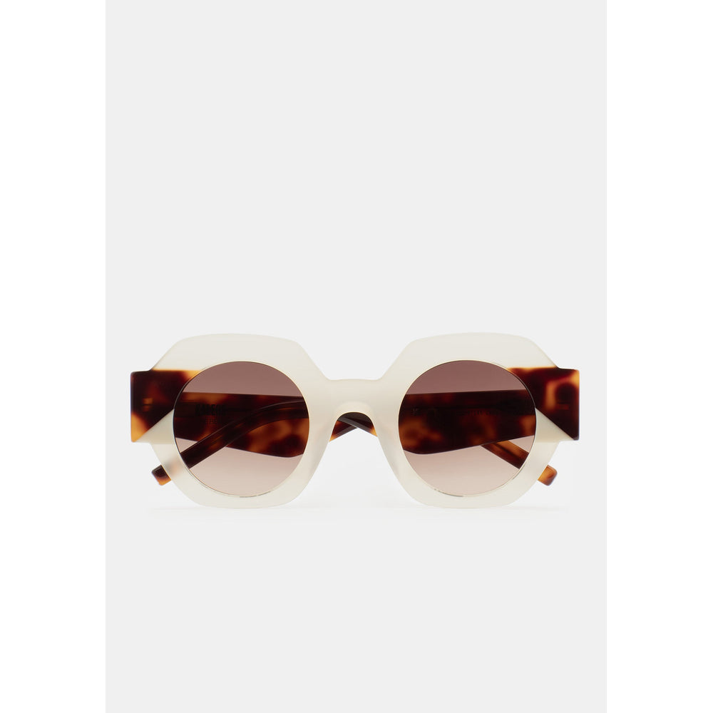 Kaleos Gun Blanc Cassé Laiteux 05 de face - Les Lunettes de Pauline