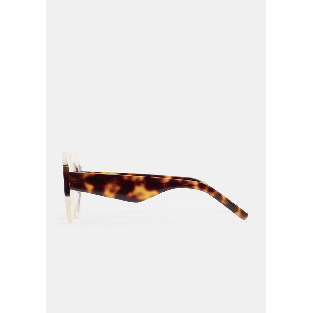 Kaleos Gun Blanc Cassé Laiteux 05 vue de profil - Les Lunettes de Pauline