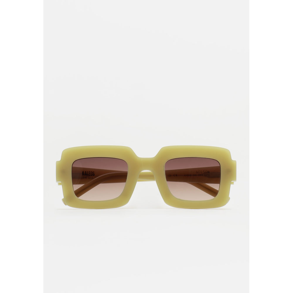 Kaleos Nelson Vert Citron Laiteux 03 de face - Les Lunettes de Pauline