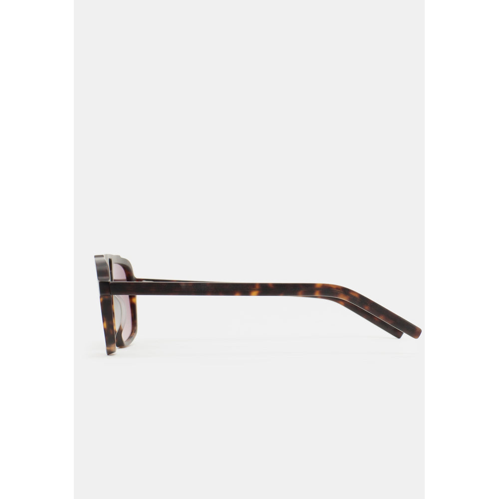 Kaleos Cervantes Havane Foncé Mat 02 vue de profil - Les Lunettes de Pauline