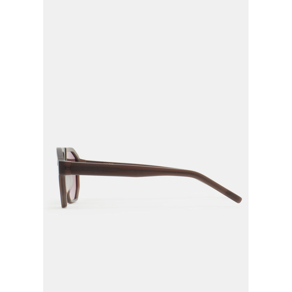 Kaleos Cade Marron Laiteux Mat 02 vue de profil - Les Lunettes de Pauline
