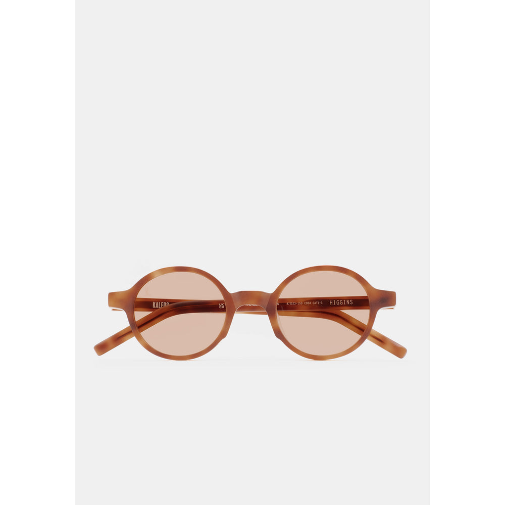 Kaleos Higgins Havane Ambré Mat 04 de face - Les Lunettes de Pauline