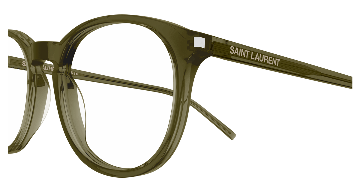 Saint Laurent Corner Angle SL 106 Vert 014 vue de profil - Les Lunettes de Pauline