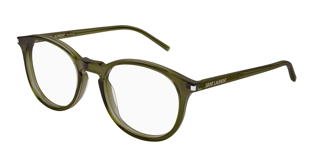 Saint Laurent Corner Angle SL 106 Vert 014 vue trois-quarts - Les Lunettes de Pauline