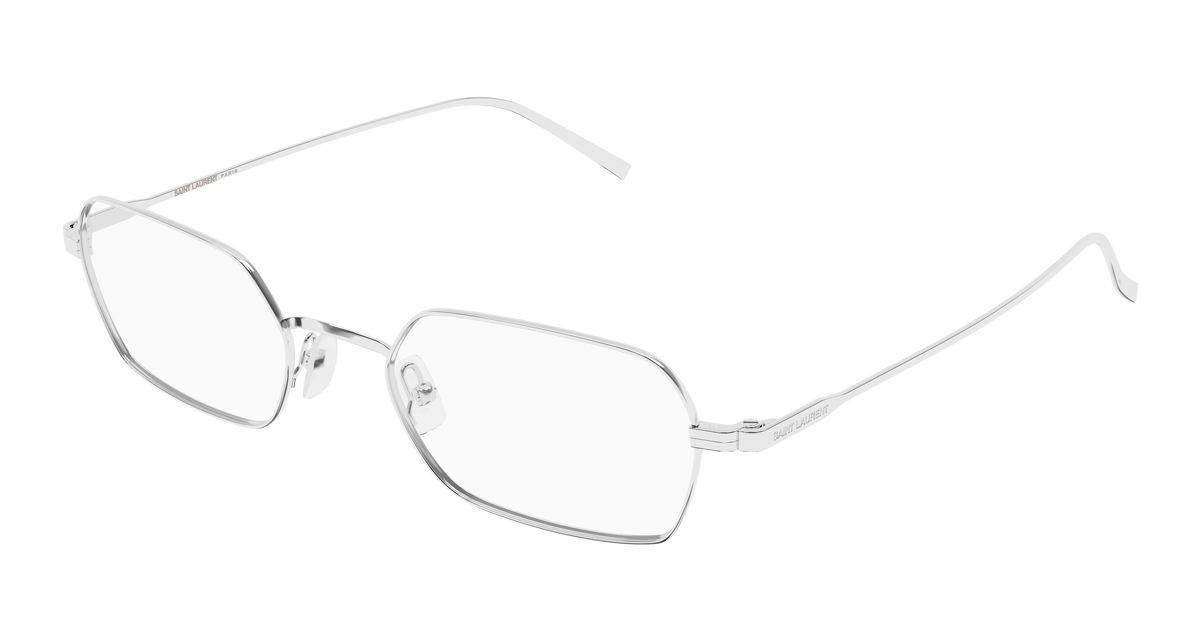 Saint Laurent SL Logo SL 952 OPT Argent 002 vue trois-quarts - Les Lunettes de Pauline