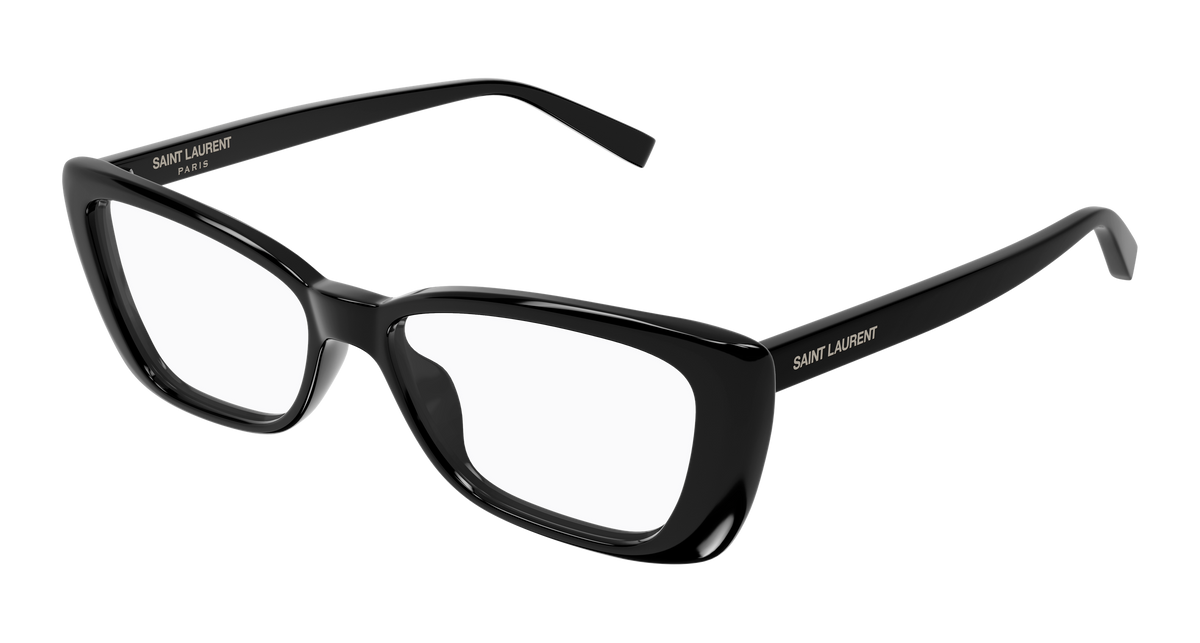 Saint Laurent SL Logo SL 943 OPT Noir 001 vue trois-quarts - Les Lunettes de Pauline