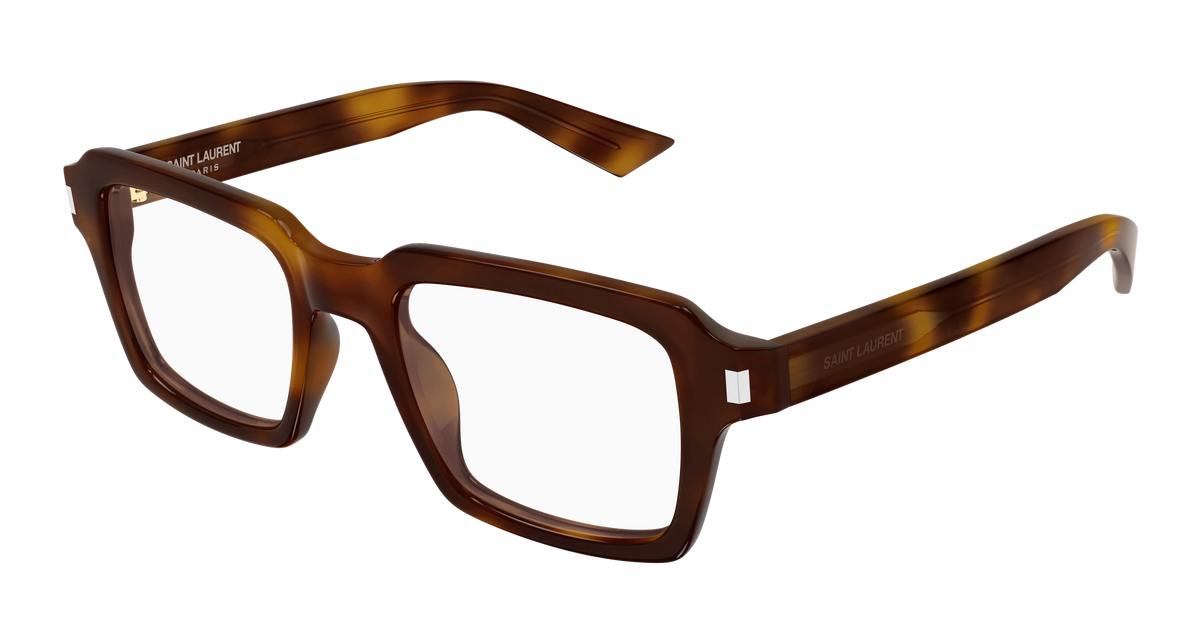 Saint Laurent Corner Angle SL 947 OPT Havane 002 vue trois-quarts - Les Lunettes de Pauline