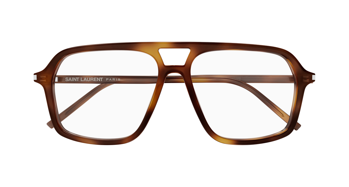 Saint Laurent Corner Angle SL 960 Havane 002 de face - Les Lunettes de Pauline
