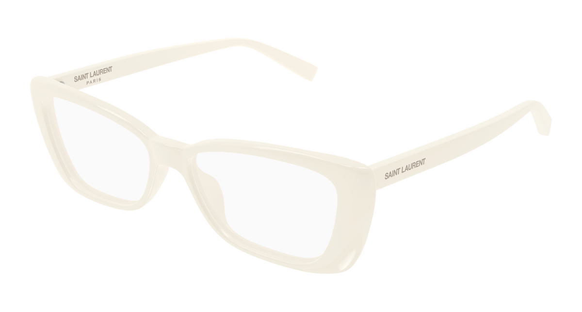 Saint Laurent SL Logo SL 943 OPT Ivoire 005 vue trois-quarts - Les Lunettes de Pauline