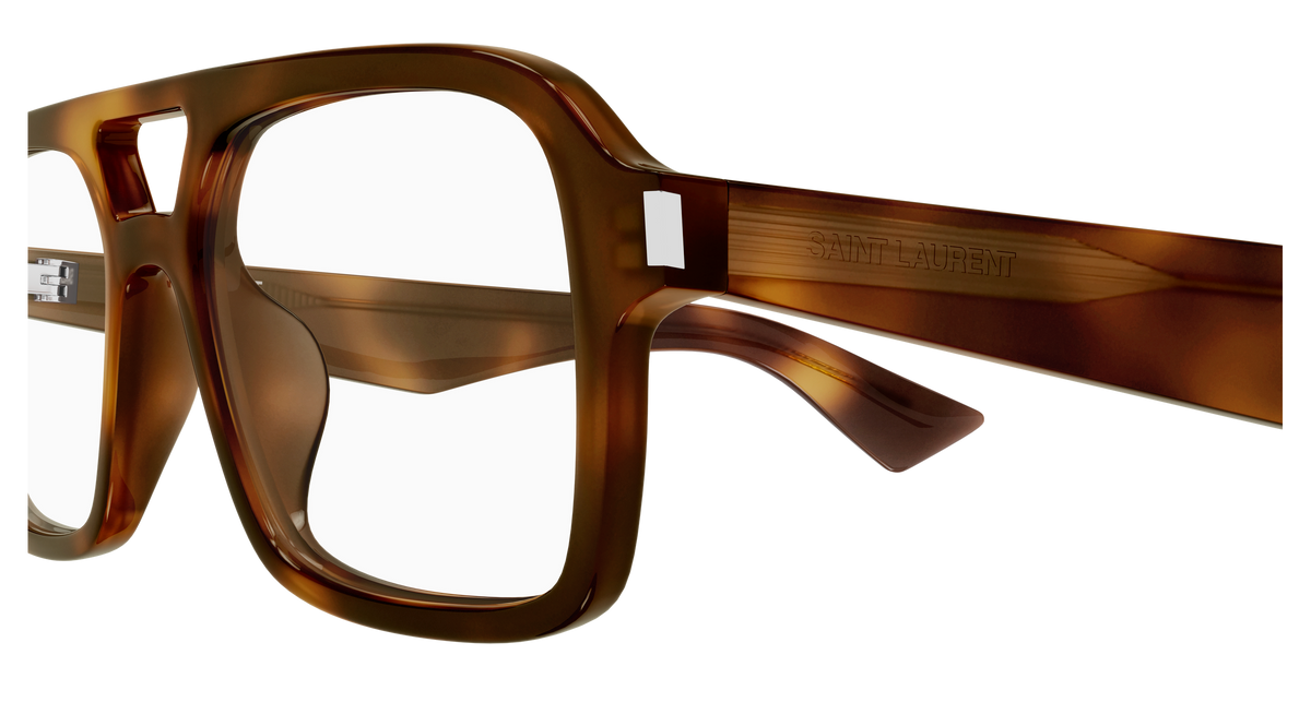 Saint Laurent Corner Angle SL 961 Havane 002 vue de profil - Les Lunettes de Pauline
