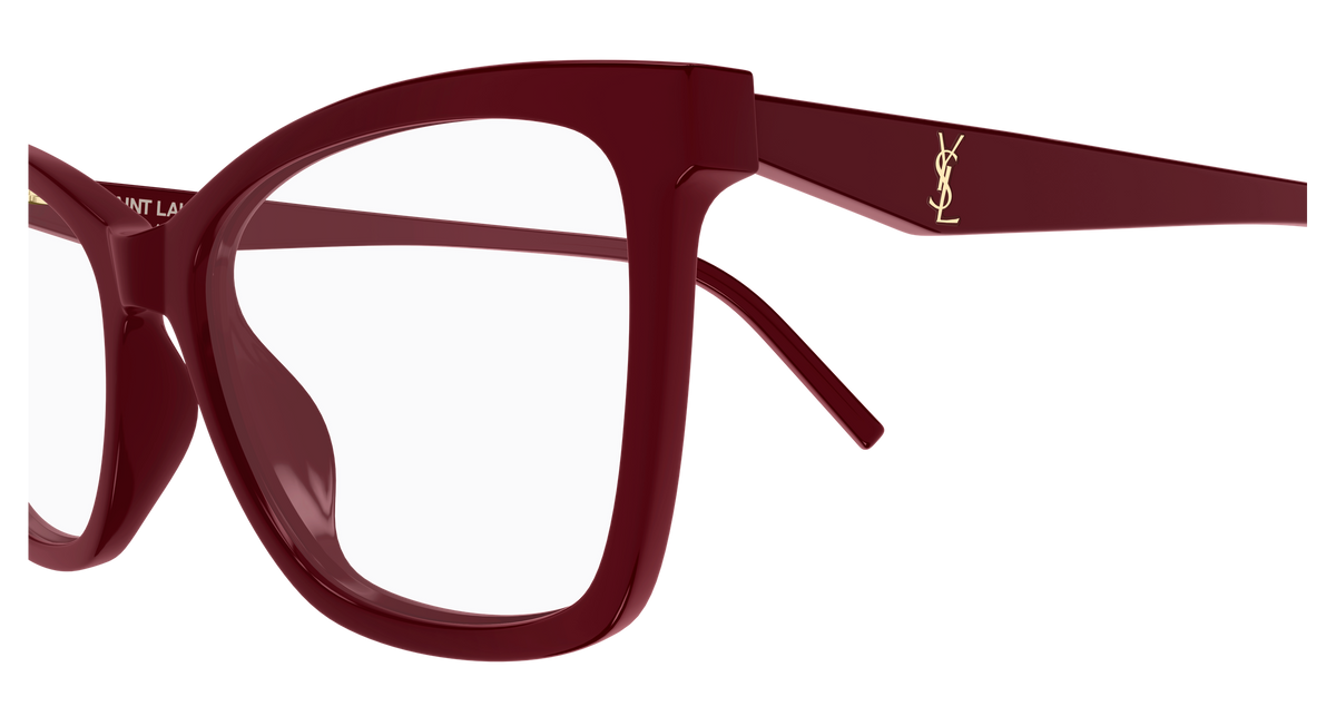Saint Laurent Monogram SL M183 Rouge 005 vue de profil - Les Lunettes de Pauline