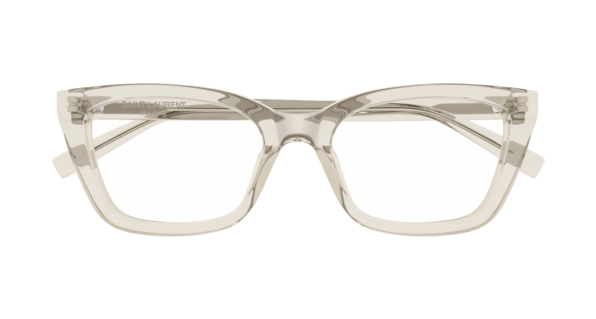Saint Laurent SL Logo SL 911 Beige 004 de face - Les Lunettes de Pauline