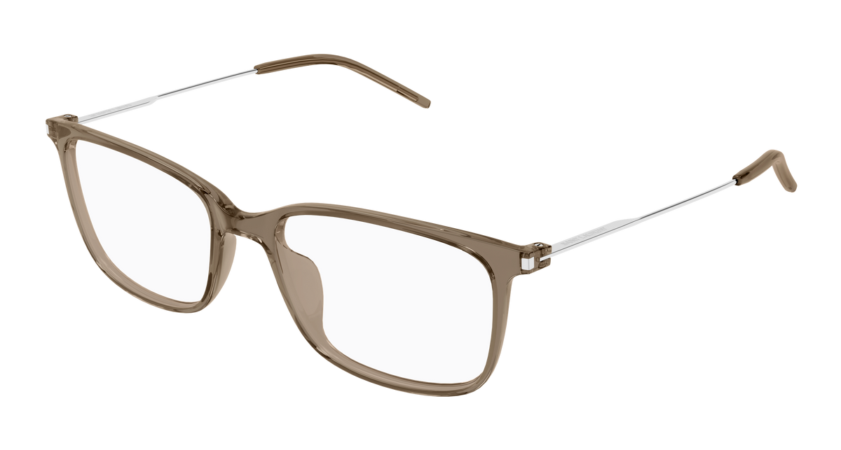 Saint Laurent Corner Angle SL 956 Brun 003 vue trois-quarts - Les Lunettes de Pauline