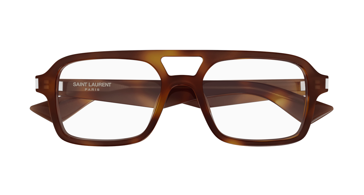 Saint Laurent Corner Angle SL 961 Havane 002 de face - Les Lunettes de Pauline