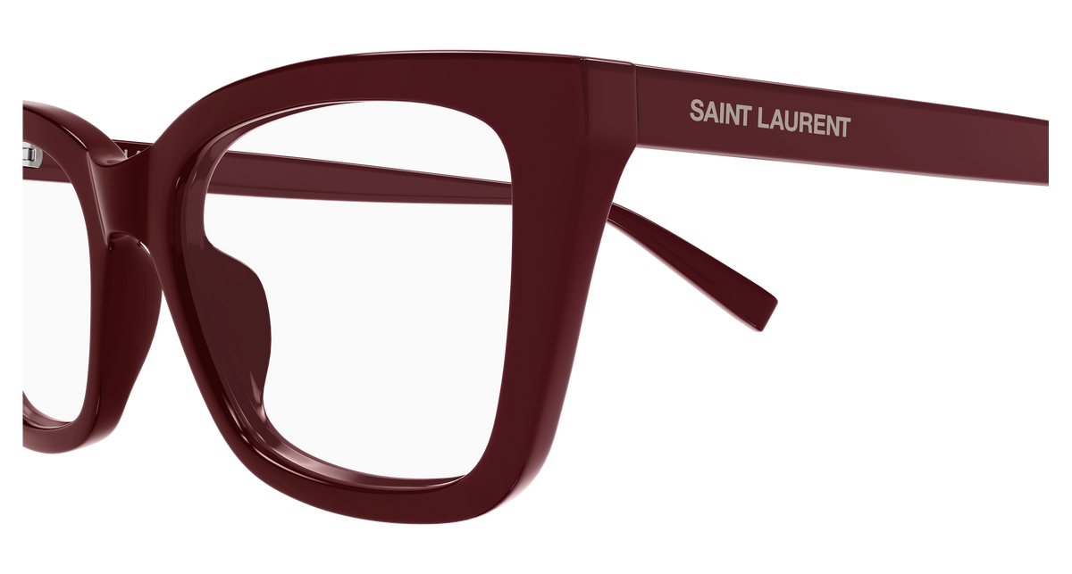 Saint Laurent SL Logo SL 911 Bordeaux 003 vue de profil - Les Lunettes de Pauline