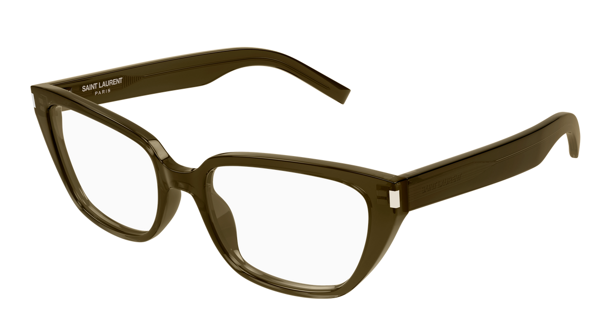 Saint Laurent Corner Angle SL 896 Brun 006 vue trois-quarts - Les Lunettes de Pauline
