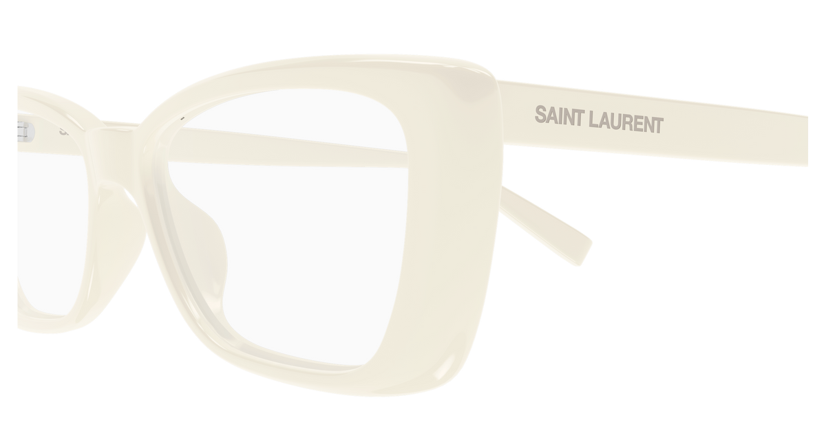 Saint Laurent SL Logo SL 943 OPT Ivoire 005 vue de profil - Les Lunettes de Pauline