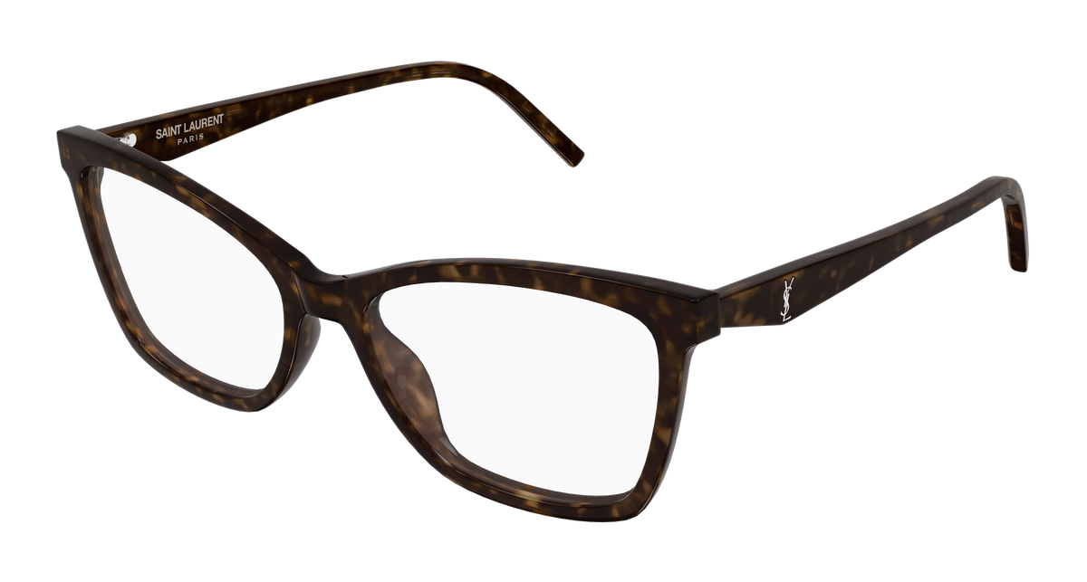 Saint Laurent Monogram SL M183 Havane 002 vue trois-quarts - Les Lunettes de Pauline