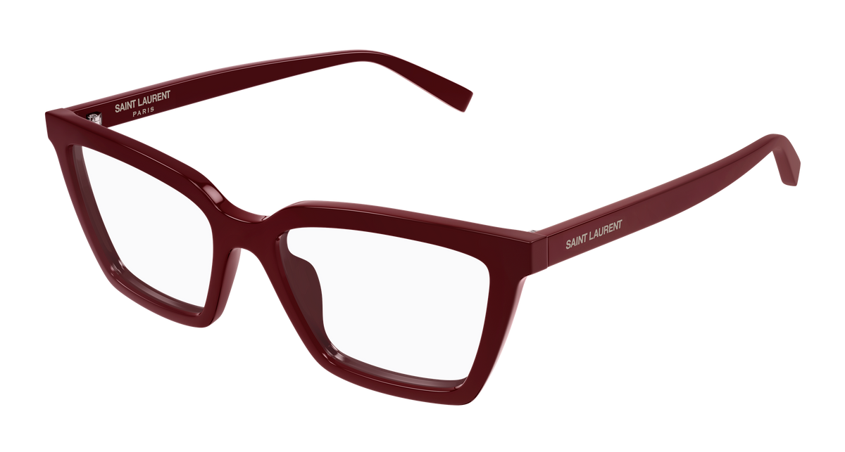 Saint Laurent SL Logo SL 912 Bordeaux 003 vue trois-quarts - Les Lunettes de Pauline