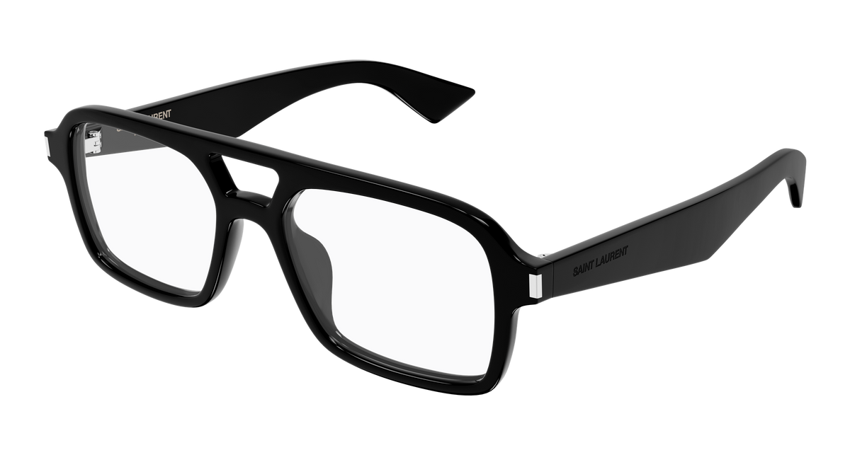 Saint Laurent Corner Angle SL 961 Noir 001 vue trois-quarts - Les Lunettes de Pauline