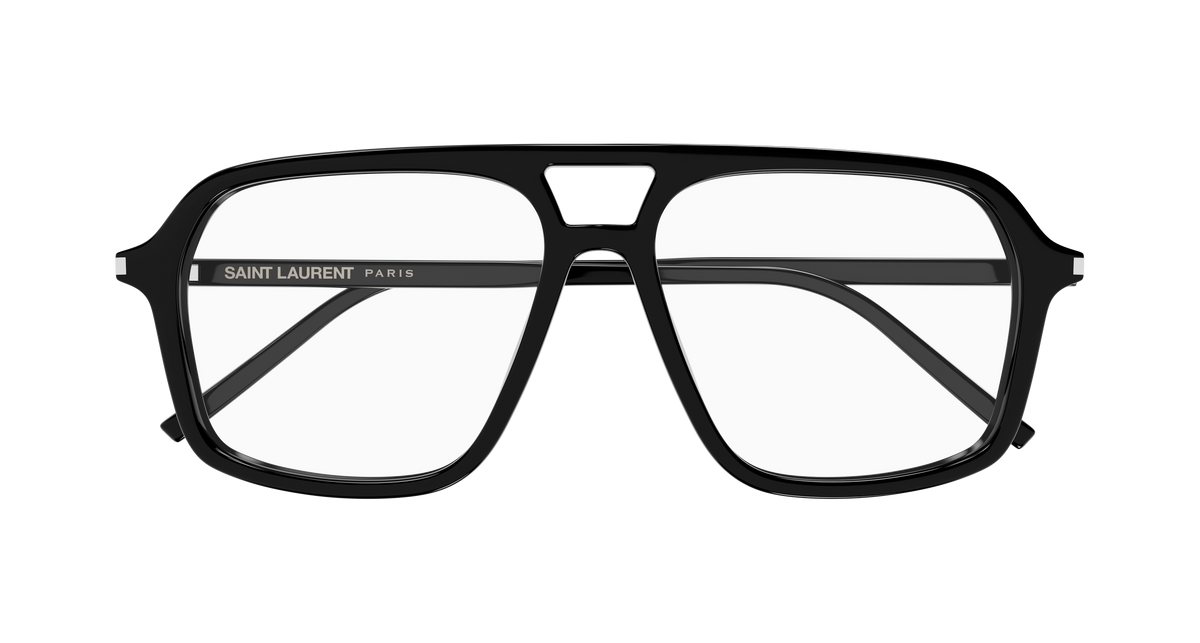 Saint Laurent Corner Angle SL 960 Noir 001 de face - Les Lunettes de Pauline