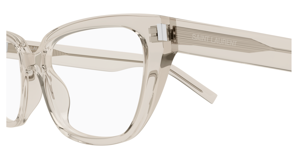 Saint Laurent Corner Angle SL 896 Beige 004 vue de profil - Les Lunettes de Pauline