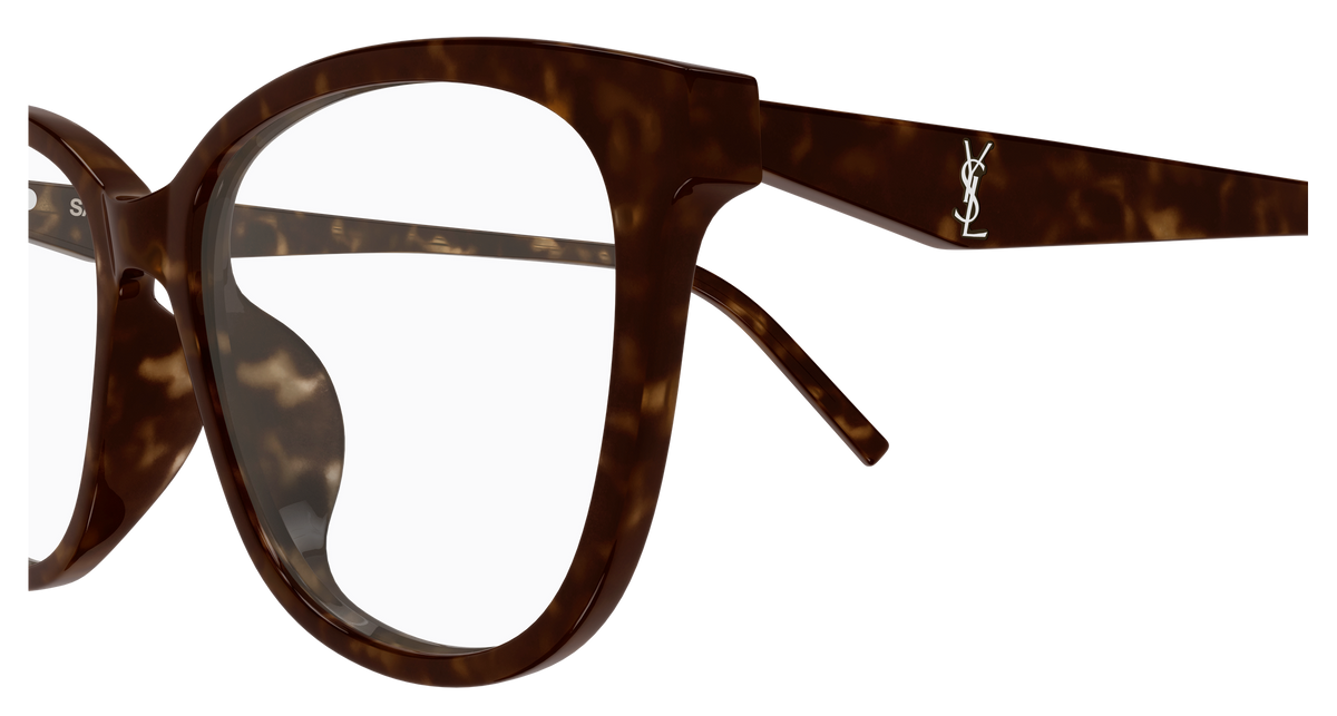 Saint Laurent Monogram SL M187/F Havane 002 vue de profil - Les Lunettes de Pauline