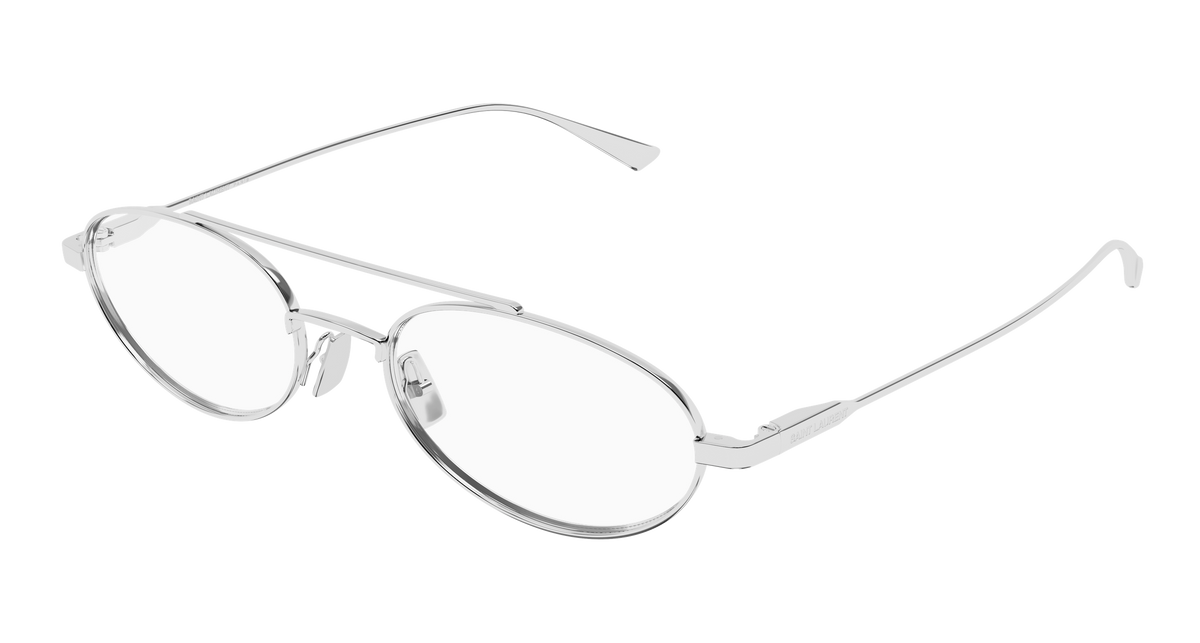 Saint Laurent SL Logo SL 951 OPT Argent 002 vue trois-quarts - Les Lunettes de Pauline