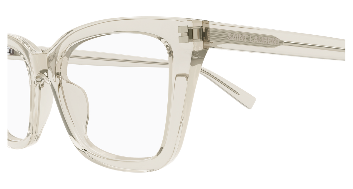 Saint Laurent SL Logo SL 911 Beige 004 vue de profil - Les Lunettes de Pauline