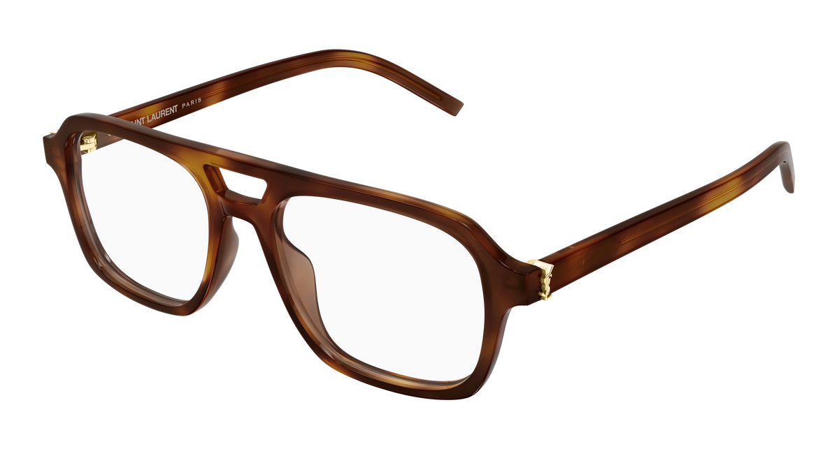 Saint Laurent Monogram SL M179 Havane 003 vue trois-quarts - Les Lunettes de Pauline