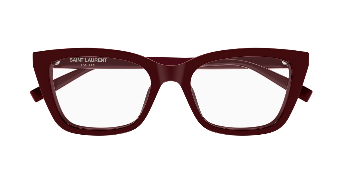 Saint Laurent SL Logo SL 911 Bordeaux 003 de face - Les Lunettes de Pauline