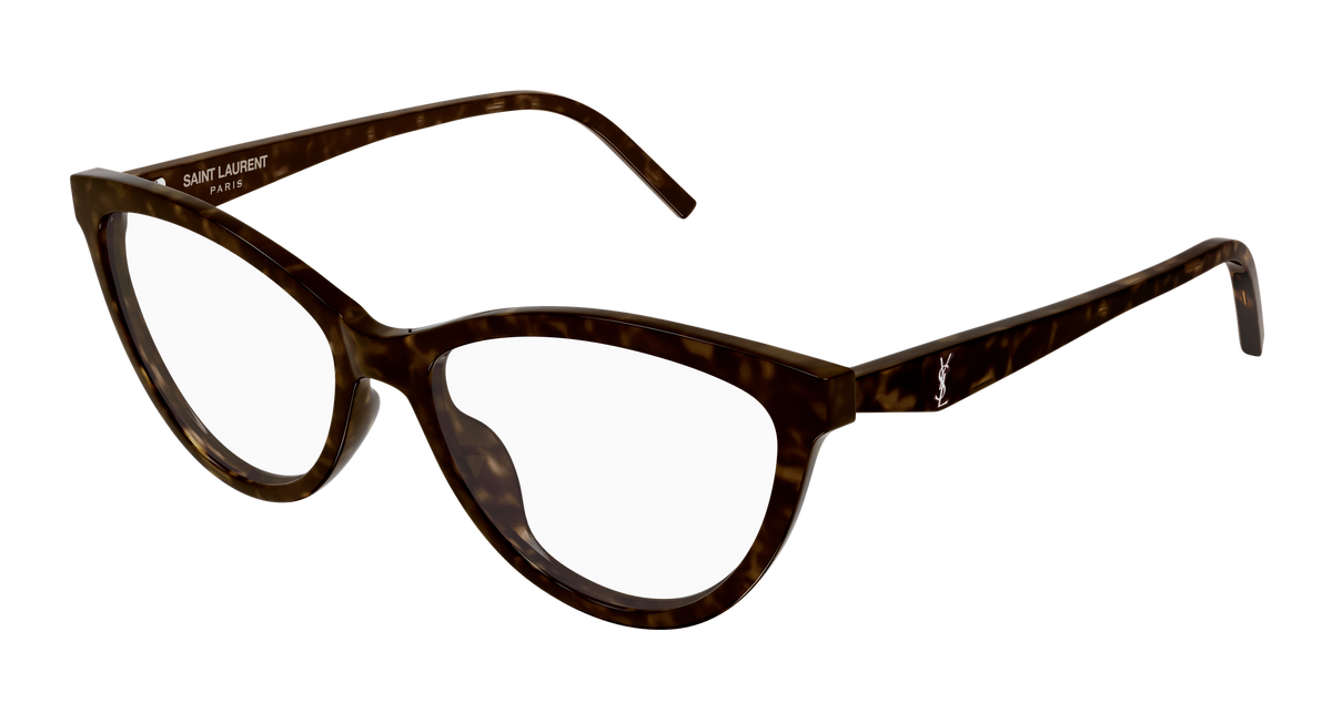 Saint Laurent Monogram SL M185 Havane 002 vue trois-quarts - Les Lunettes de Pauline