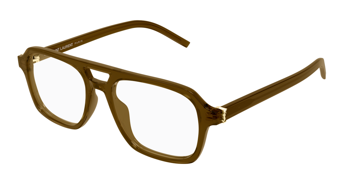 Saint Laurent Monogram SL M179 Brun 005 vue trois-quarts - Les Lunettes de Pauline