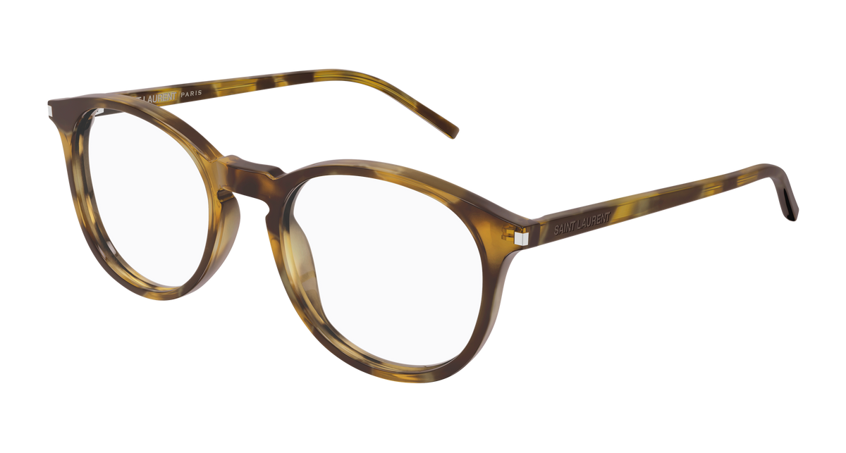 Saint Laurent Corner Angle SL 106 Havane 029 vue trois-quarts - Les Lunettes de Pauline