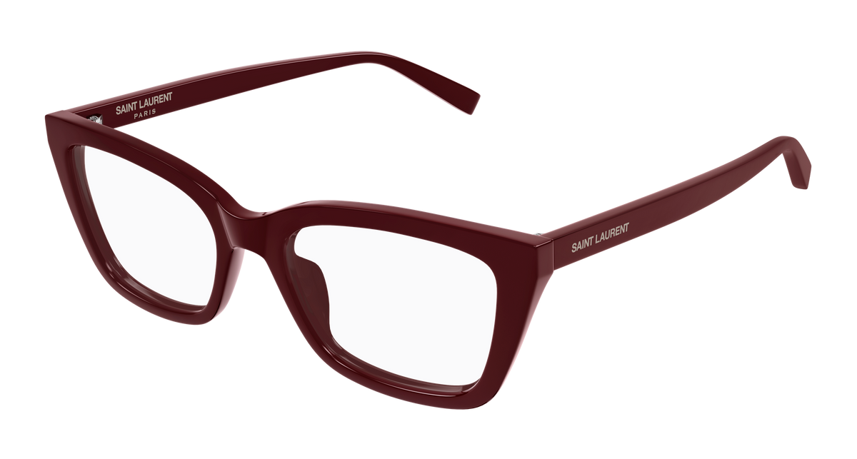Saint Laurent SL Logo SL 911 Bordeaux 003 vue trois-quarts - Les Lunettes de Pauline
