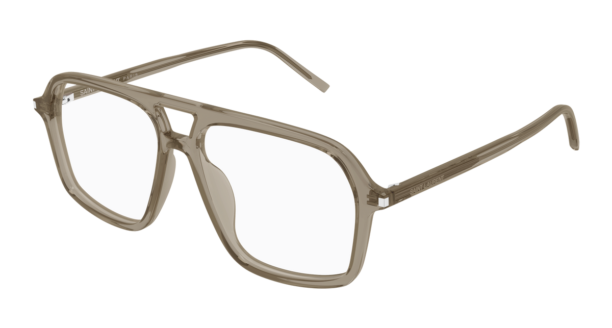 Saint Laurent Corner Angle SL 960 Brun 003 vue trois-quarts - Les Lunettes de Pauline