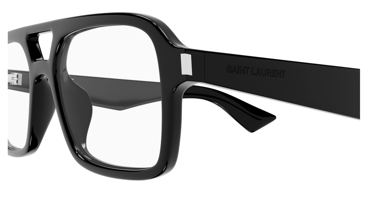 Saint Laurent Corner Angle SL 961 Noir 001 vue de profil - Les Lunettes de Pauline