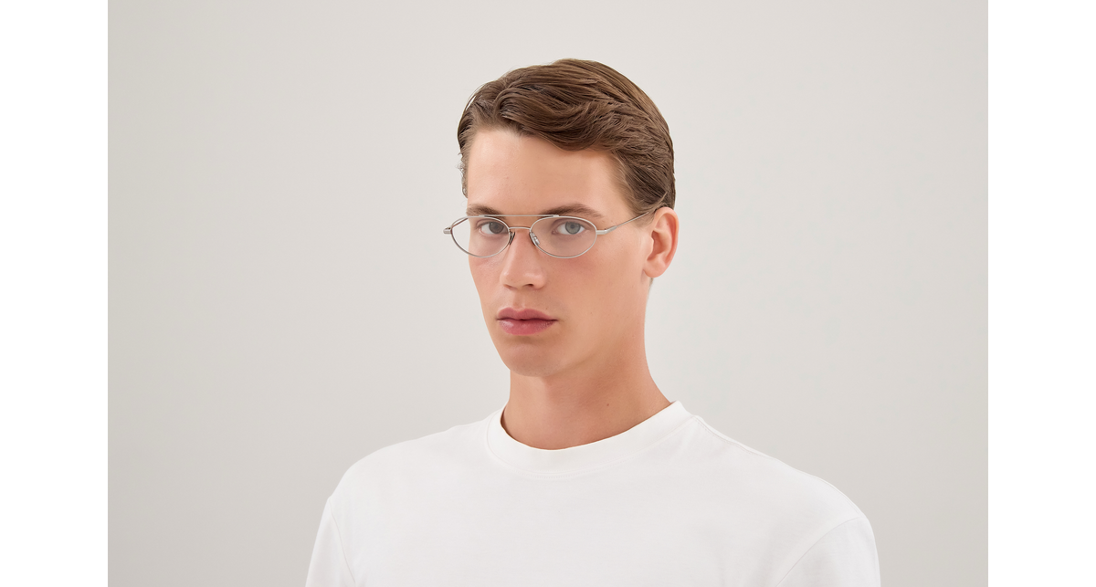 Saint Laurent SL Logo SL 951 OPT Argent 002 portée - Les Lunettes de Pauline